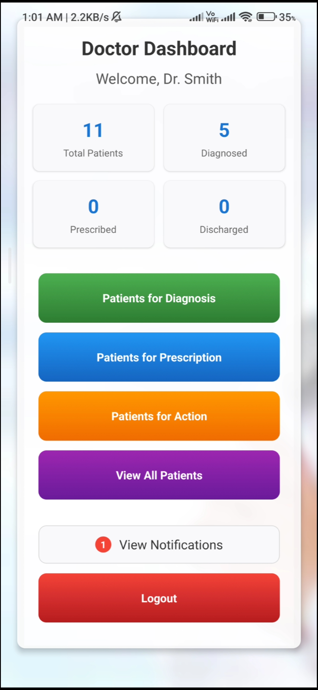 Hospital Management App